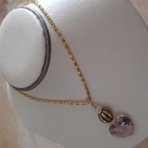 NWOT 16" Light Purple Crystal Necklace S100